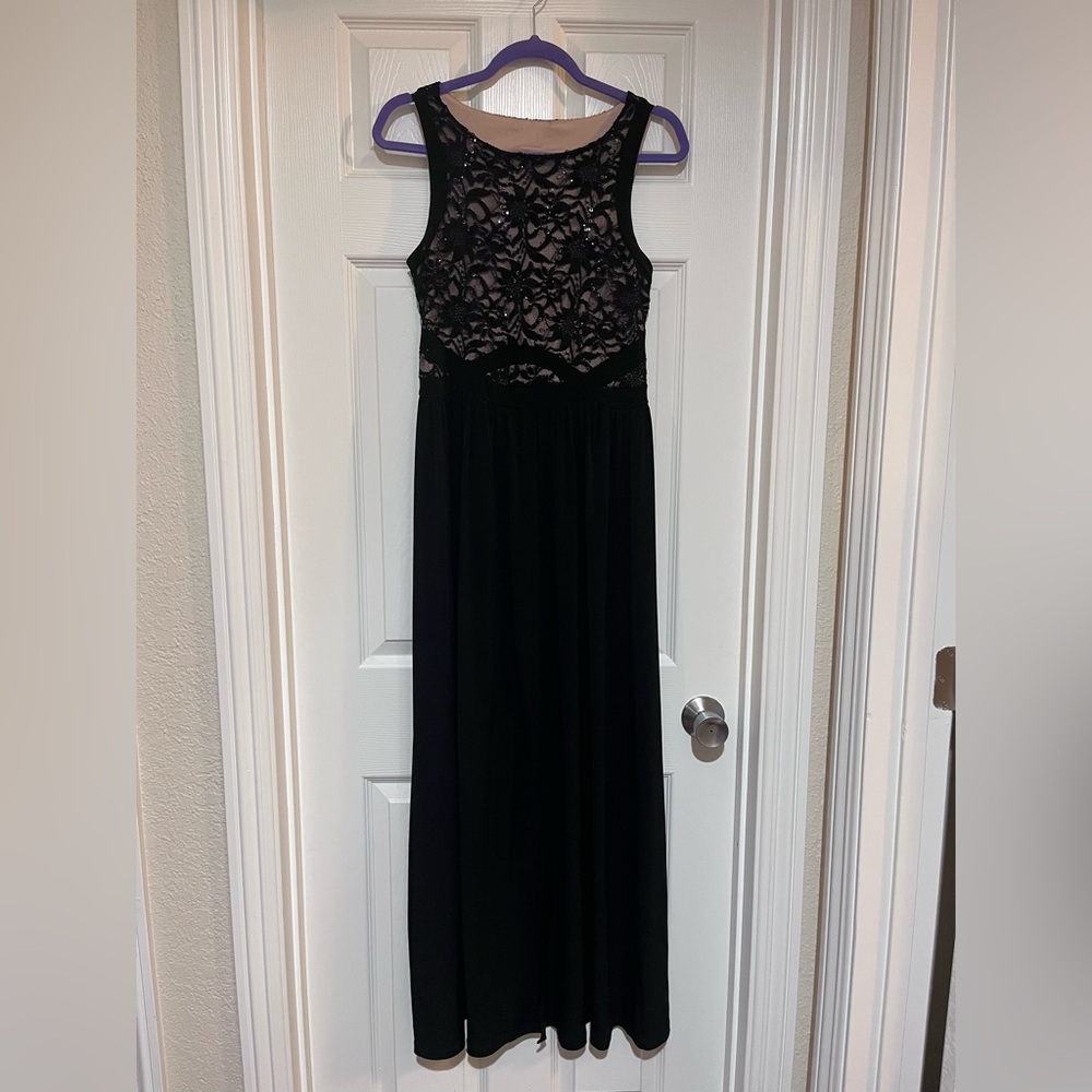 Black Lace Sequin Dress